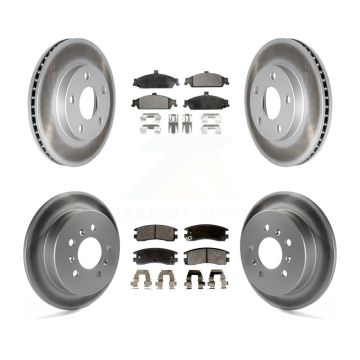 Front Rear Coated Brake Rotor Semi-Metallic Pad Kit For Pontiac Grand Am Oldsmobile Alero KGF-102699