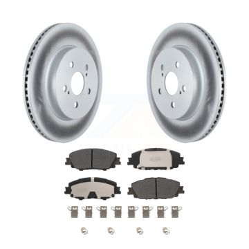 Front Coated Disc Brake Rotors And Semi-Metallic Pads Kit For Toyota Corolla Prius Prime KGF-102714