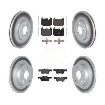 Front Rear Coated Brake Rotor & Semi-Metallic Pad Kit For 2017-2020 Mini Cooper Clubman S KGF-102730