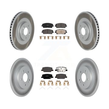 Front Rear Coat Disc Brake Rotor Semi-Metallic Pad Kit For Hyundai Palisade Kia Telluride KGF-102732