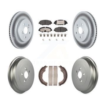 Front Rear Coat Disc Brake Rotors Semi-Metallic Pad Drum Kit For 2019 Toyota Corolla 2.0L KGF-102735