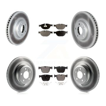 Front Rear Coat Disc Brake Rotors Semi-Metallic Pad Kit (6Pc) For 2013 BMW ActiveHybrid 7 KGF-102736