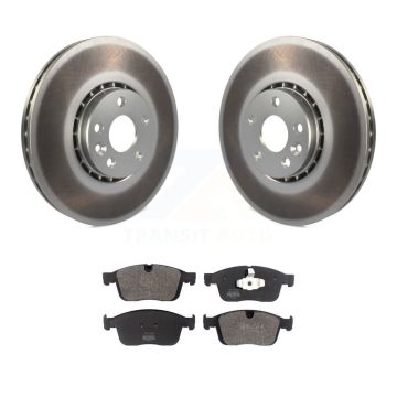Front Coated Disc Brake Rotors And Semi-Metallic Pads Kit For Volvo XC60 KGF-102739
