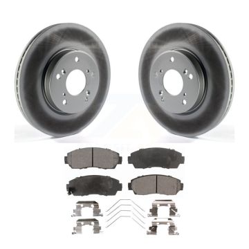 Front Coated Disc Brake Rotors And Semi-Metallic Pads Kit For Honda CR-V KGF-102741