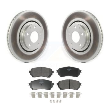 Front Coated Disc Brake Rotors And Semi-Metallic Pads Kit For 2021 Mazda 6 Turbocharged KGF-102748
