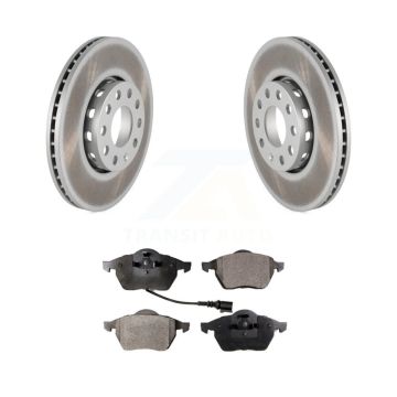 Front Coated Disc Brake Rotors And Semi-Metallic Pads Kit For Audi A6 Quattro 100 KGF-102751