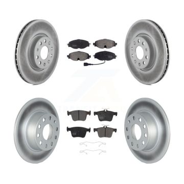 Front Rear Coat Disc Brake Rotors Semi-Metallic Pad Kit For 2022-2023 Volkswagen Taos FWD KGF-102757
