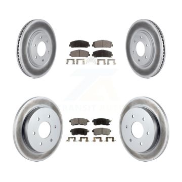 Front Rear Coat Disc Brake Rotor Semi-Metallic Pad Kit For Nissan Armada With Solid KGF-102771