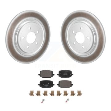 Rear Coated Disc Brake Rotors Semi-Metallic Pad Kit For 2022-2024 Ford Explorer 3.0L/2.3L KGF-102773