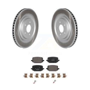 Rear Coated Disc Brake Rotors And Semi-Metallic Pads Kit For 2022-2023 Ford Explorer 3.3L KGF-102774