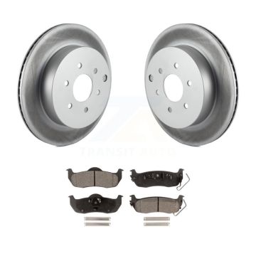 Rear Coated Disc Brake Rotors Semi-Metallic Pad Kit For 2004 Nissan Pathfinder From 08 04 KGF-102776