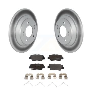 Rear Coated Disc Brake Rotors And Semi-Metallic Pads Kit For 2020-2022 Kia Soul 1.6L KGF-102778