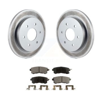 Rear Coat Brake Rotors Semi-Metallic Pad Kit For 2017-2019 Nissan Armada With Solid Rotor KGF-102779