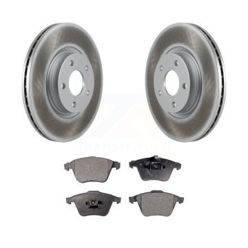 Front Coated Disc Brake Rotors And Semi-Metallic Pads Kit For Volvo S40 KGF-102786