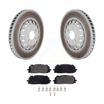 Front Coated Brake Rotors Semi-Metallic Pad Kit For Audi Q7 Q8 A6 Quattro A7 Sportback A8 KGF-102791