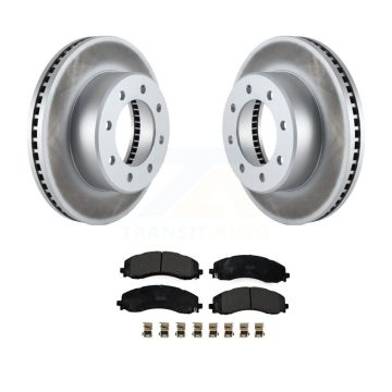 Front Coated Disc Brake Rotors And Semi-Metallic Pads Kit For Ram 2500 3500 KGF-102792