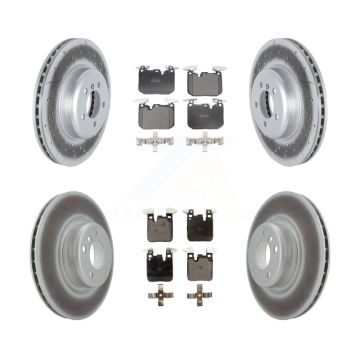Front Rear Coated Disc Brake Rotor & Semi-Metallic Pad Kit For 2018-2020 BMW M240i xDrive KGF-102825