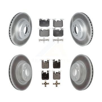 Front Rear Coated Disc Brake Rotor & Semi-Metallic Pad Kit For 2018-2020 BMW M240i xDrive KGF-102827