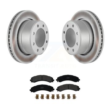 Rear Coat Brake Rotors Semi-Metallic Pad Kit For 2020-2021 Ram 3500 With Dual Wheels KGF-102844
