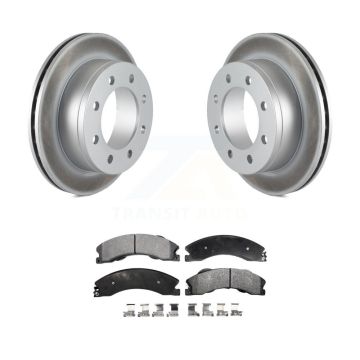 Rear Coated Disc Brake Rotors And Semi-Metallic Pads Kit For Chevrolet Express 4500 KGF-102845