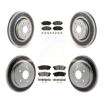 Front Rear Coated Disc Brake Rotors And Semi-Metallic Pads Kit For Toyota C-HR KGF-102854