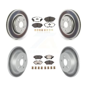 Front Rear Coated Disc Brake Rotors And Semi-Metallic Pads Kit For Toyota C-HR KGF-102855