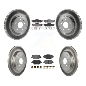Front Rear Coat Brake Rotors Semi-Metallic Pad Kit For 15 Ford Explorer Limited/Sport/XLT KGF-102872