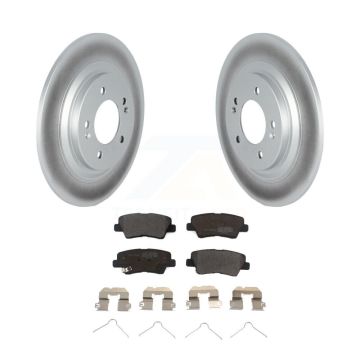 Rear Coated Disc Brake Rotors And Semi-Metallic Pads Kit For 2019 Kia Niro EV KGF-102889
