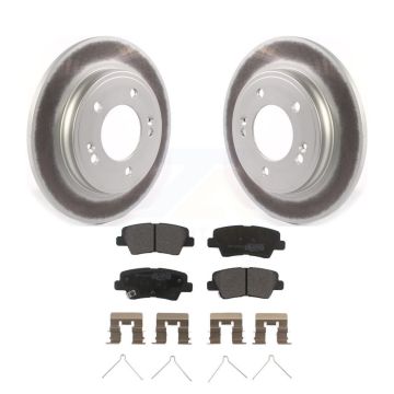 Rear Coated Disc Brake Rotors And Semi-Metallic Pads Kit For Kia Forte Hyundai Veloster KGF-102891