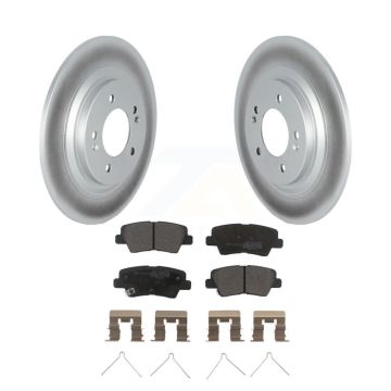 Rear Coated Brake Rotors Semi-Metallic Pad Kit For Hyundai Kona Electric Kia Soul EV Niro KGF-102892