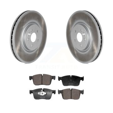 Front Coated Disc Brake Rotors And Semi-Metallic Pads Kit For Jaguar XE XF KGF-102921