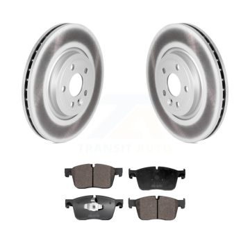 Front Coated Disc Brake Rotors And Semi-Metallic Pads Kit For Jaguar F-Pace KGF-102922