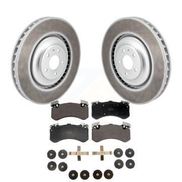 Front Coated Disc Brake Rotors And Semi-Metallic Pads Kit For Audi A8 Quattro S7 S8 KGF-102929