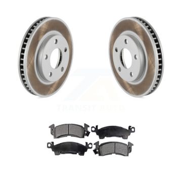 Front Coated Brake Rotor Semi-Metallic Pad Kit For 92-93 Cadillac Commercial Chassis 5.7L KGF-102931