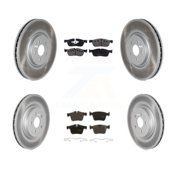 Front Rear Coated Disc Brake Rotor Semi-Metallic Pad Kit For 2019 Jaguar XF DIESEL engine KGF-102937