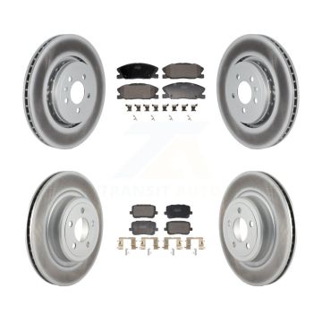 Front Rear Coat Disc Brake Rotor Semi-Metallic Pad Kit For Dodge Charger Pursuit with RWD KGF-102943
