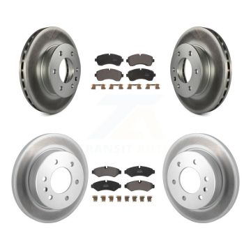 Front Rear Coated Brake Rotors Semi-Metallic Pad Kit For Mercedes-Benz Sprinter 2500 3500 KGF-102944