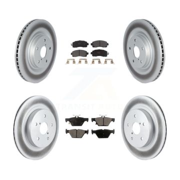 Front Rear Coated Brake Rotor & Semi-Metallic Pad Kit For 2020-2022 Subaru Outback Legacy KGF-102947