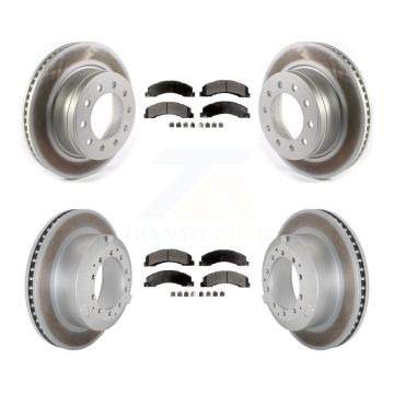 Front Rear Coat Brake Rotors Semi-Metallic Pad Kit For Ram Dodge Sterling Truck 4500 5500 KGF-102953