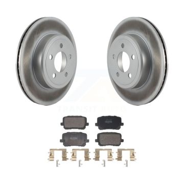Rear Coated Brake Rotor & Semi-Metallic Pad Kit For 2017-2018 Dodge Charger RWD with 5.7L KGF-102955