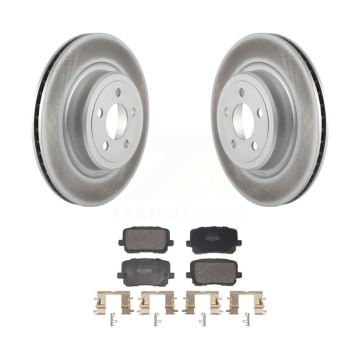 Rear Coat Brake Rotors Semi-Metallic Pad Kit For 2020-2023 Dodge Charger Pursuit with RWD KGF-102956