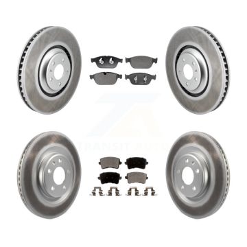 Front Rear Coated Disc Brake Rotors And Semi-Metallic Pads Kit For Audi SQ5 KGF-102980