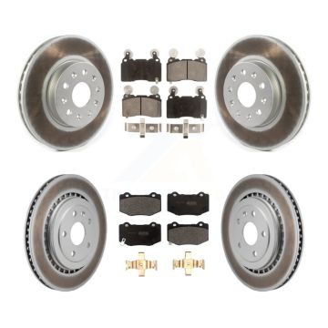 Front Rear Coat Brake Rotor Semi-Metallic Pad Kit For Chevrolet Camaro With Brembo Brakes KGF-102981