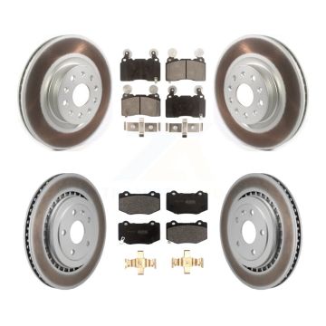 Front Rear Coat Brake Rotor Semi-Metallic Pad Kit For Chevrolet Camaro With Brembo Brakes KGF-102982