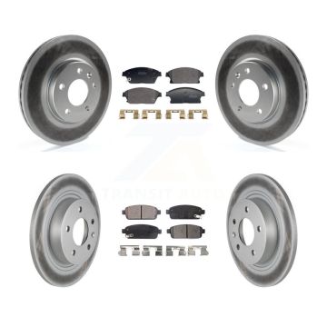 Front Rear Coated Brake Rotor Semi-Metallic Pad Kit For Chevrolet Cruze Buick Verano Volt KGF-102986