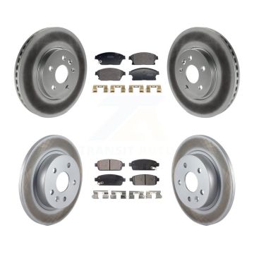 Front Rear Coated Disc Brake Rotors Semi-Metallic Pad Kit For Chevrolet Trax Buick Encore KGF-102987