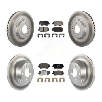 Front Rear Coat Brake Rotors Semi-Metallic Pad Kit For Hyundai Santa Fe Sport Kia Sorento KGF-103000