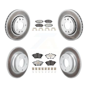 Front Rear Coat Disc Brake Rotor Semi-Metallic Pad Kit For Nissan Sentra rear brakes KGF-103001