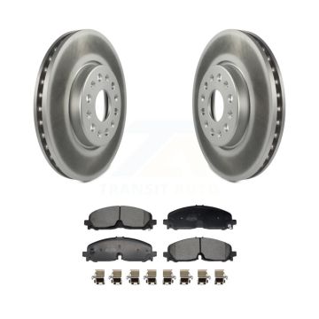 Front Coated Brake Rotor & Semi-Metallic Pad Kit For Chevrolet Traverse Blazer GMC Acadia KGF-103011