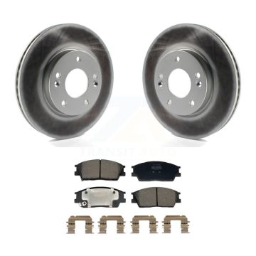 Front Coated Disc Brake Rotors And Semi-Metallic Pads Kit For Hyundai Venue Kia Soul KGF-103015